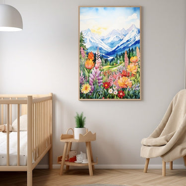 Peinture Montagne Chambre Bébé